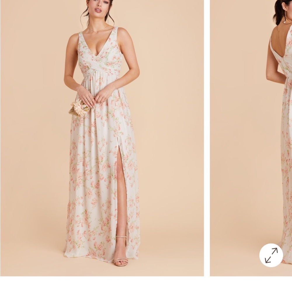 Birdy Grey Floral Dress with Peach and Green - Maternity Friendly